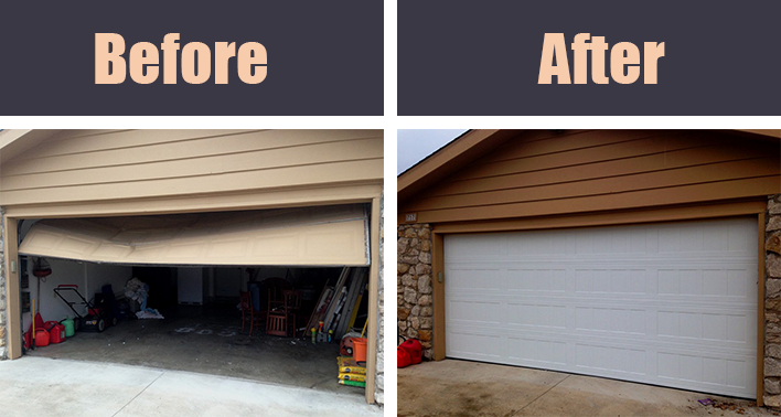 Maricopa Garage Door AZ - Before and after